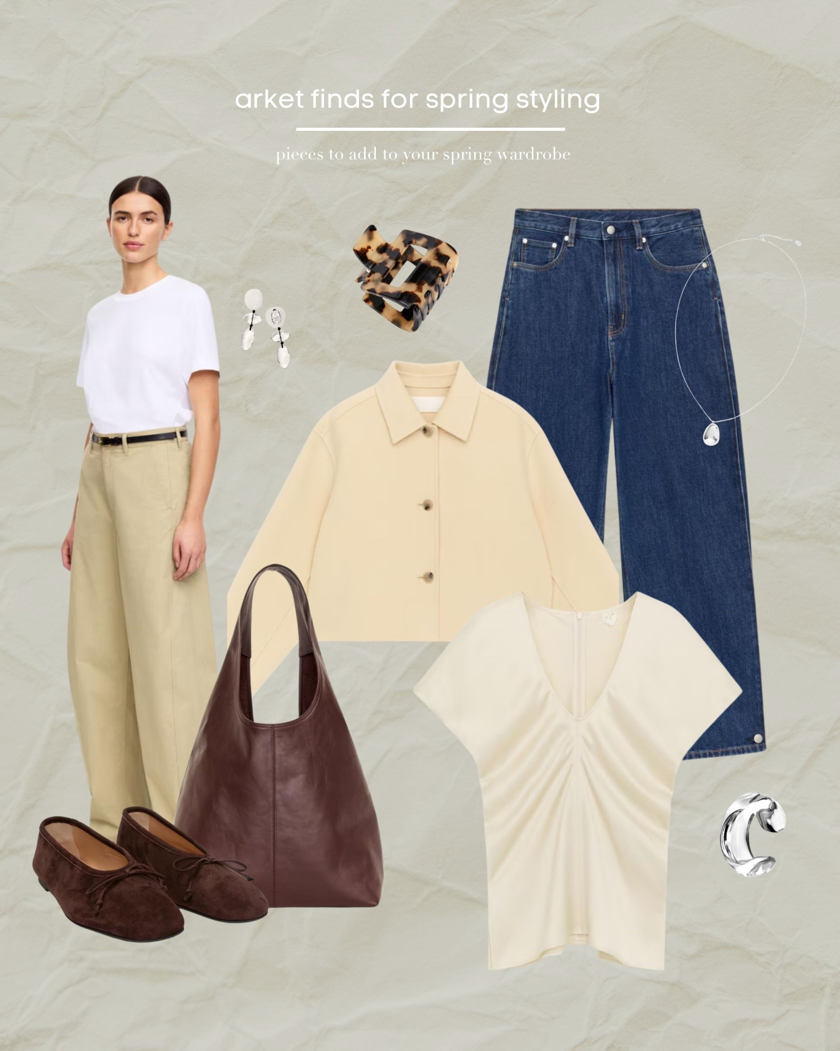 Arket, Spring, Spring Styling, Jacket, Butter Yellow, Tailored Trousers, Denim, Brown Leather Bag, Chocolate Brown, Spring Colours 

#LTKspring #LTKuk