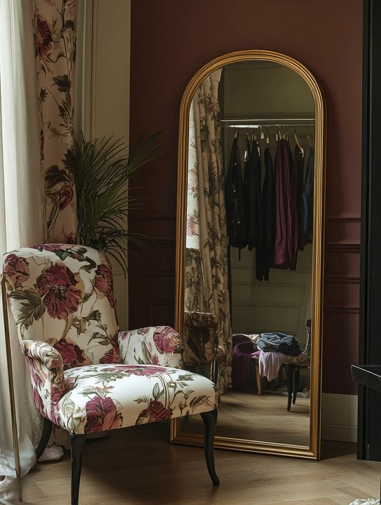 A dressing space is not complete until you can truly see it.

A full-length mirror is not just functional, it defines the entire experience of getting ready. And when that mirror is framed in gold, it does something more. It elevates the space, reflects light beautifully, and instantly makes your dressing area feel intentional and refined.

Notice how this one piece transforms the room.
It visually doubles the space, reflects your wardrobe, and brings depth to even the smallest corners. Suddenly, your closet or dressing area feels like a curated space rather than a rushed routine.

Pair it with a comfortable lounge chair, and your dressing routine slows down in the best way. You are no longer rushing. You are selecting, styling, and enjoying the process.

This works whether you have a full walk-in closet or a simple corner next to your wardrobe. The placement is simple, but the impact is significant.

Because dressing well is not just about the clothes you wear.
It is about the environment you create around that moment.

A gold frame mirror turns that everyday routine into a quiet, elegant ritual.

#DressingRoom #HomeDecorIdeas #ElegantLiving 

 #LTKHome