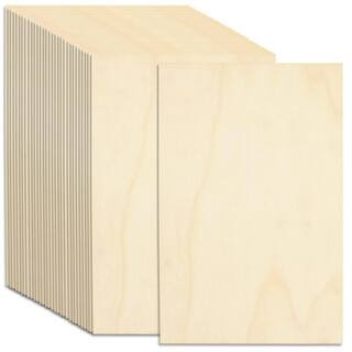 0.08 in. x 0.33 ft. x 0.5 ft. Basswood Project Panel Unfinished Wood Sheets 50-Pack for DIY Crafts | The Home Depot
