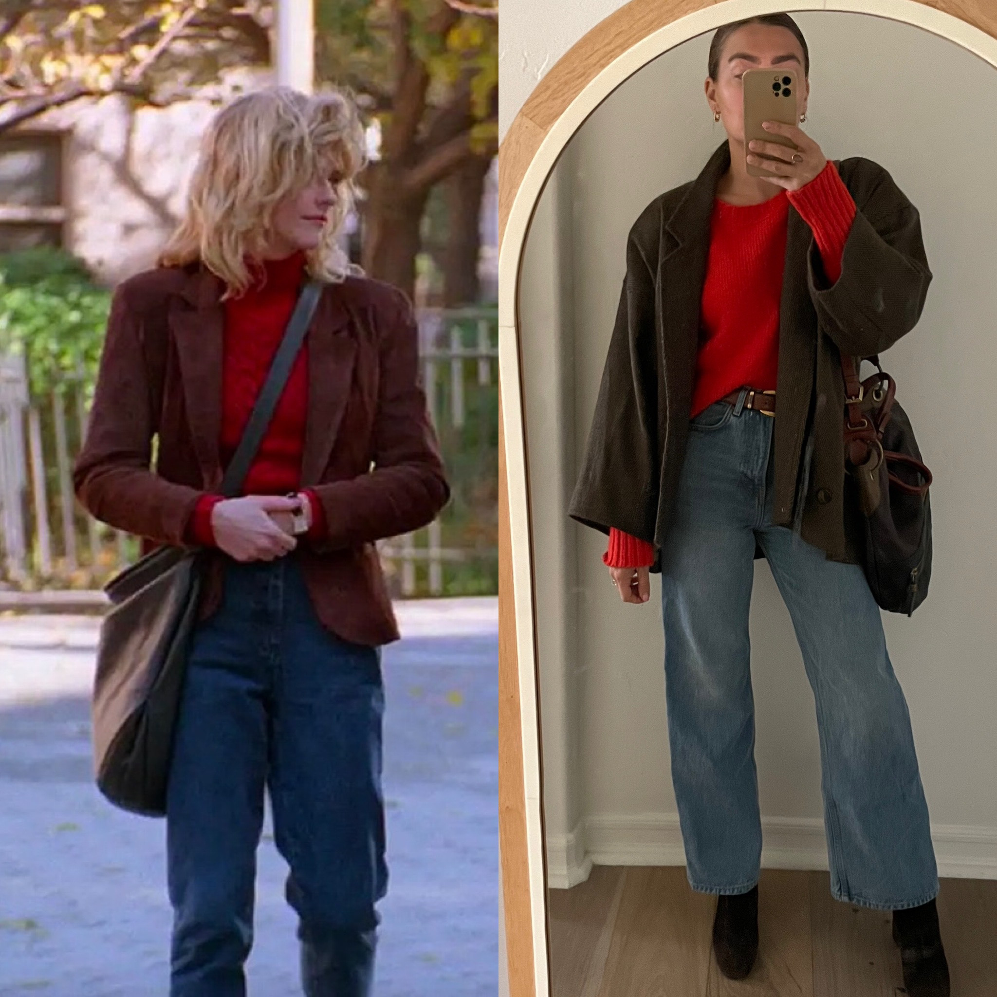 Fall winter look. Inspired by iconic 90s romcom when Harry Met Sally 🥀🤎

#LTKHoliday #LTKSeasonal #LTKstyletip