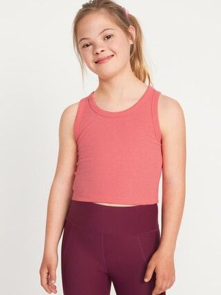 Cropped UltraLite Rib-Knit Performance Tank for Girls | Old Navy (US)