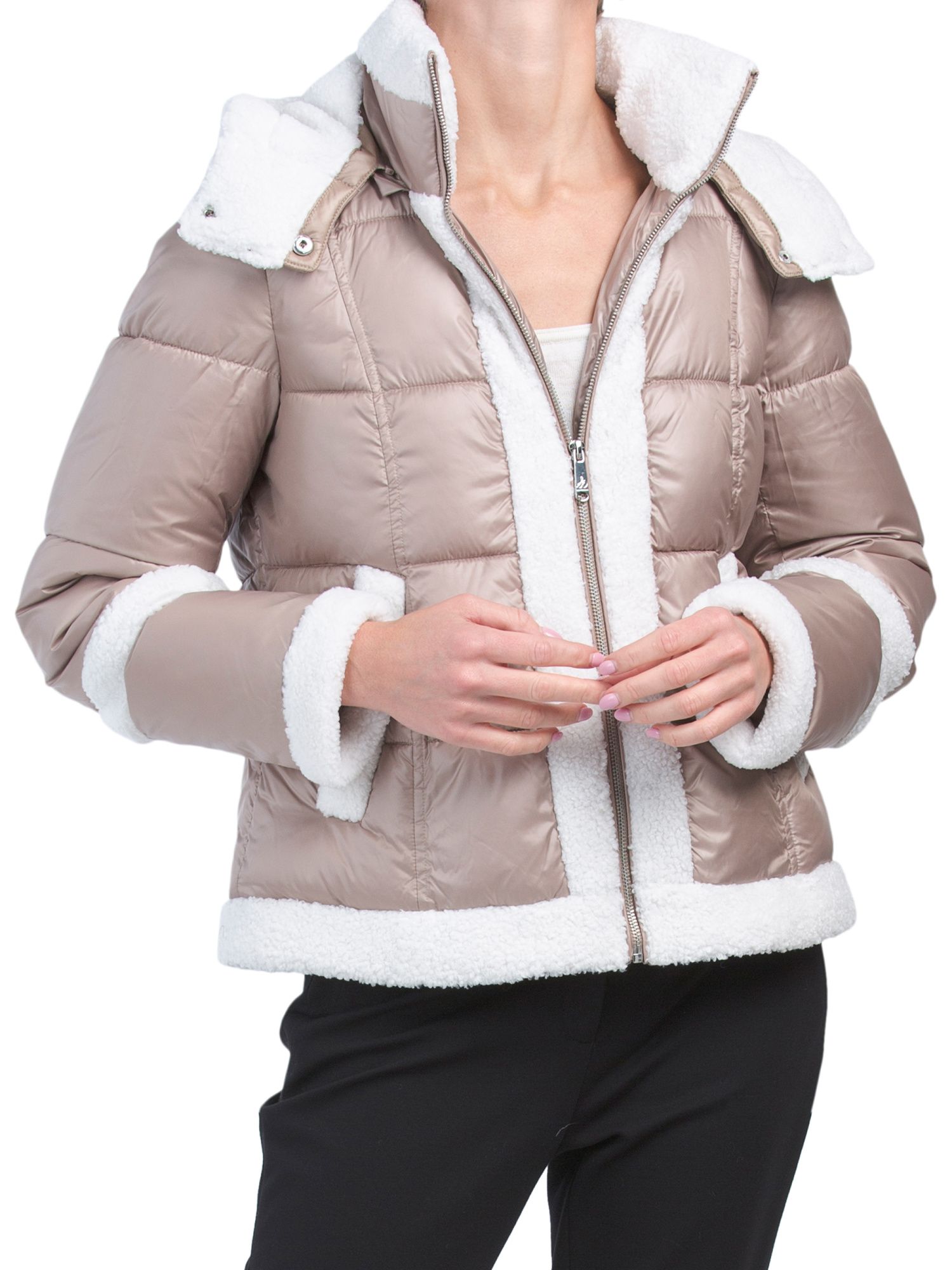 Mixed Media Cozy Puffer Coat | Midweight Jackets | Marshalls | Marshalls