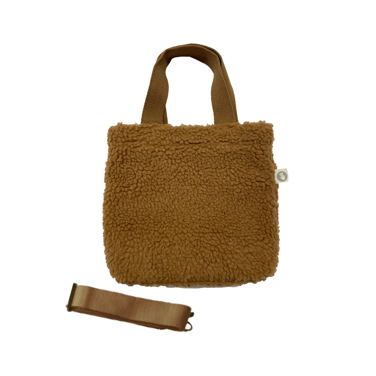 Midi Town Crossbody Bag: Mocha Sherpa | Quilted Koala