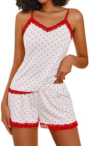 Avidlove Women Cami Pajama Set Modal Sleepwear Lace Trim Short PJ Set with Shorts | Amazon (US)