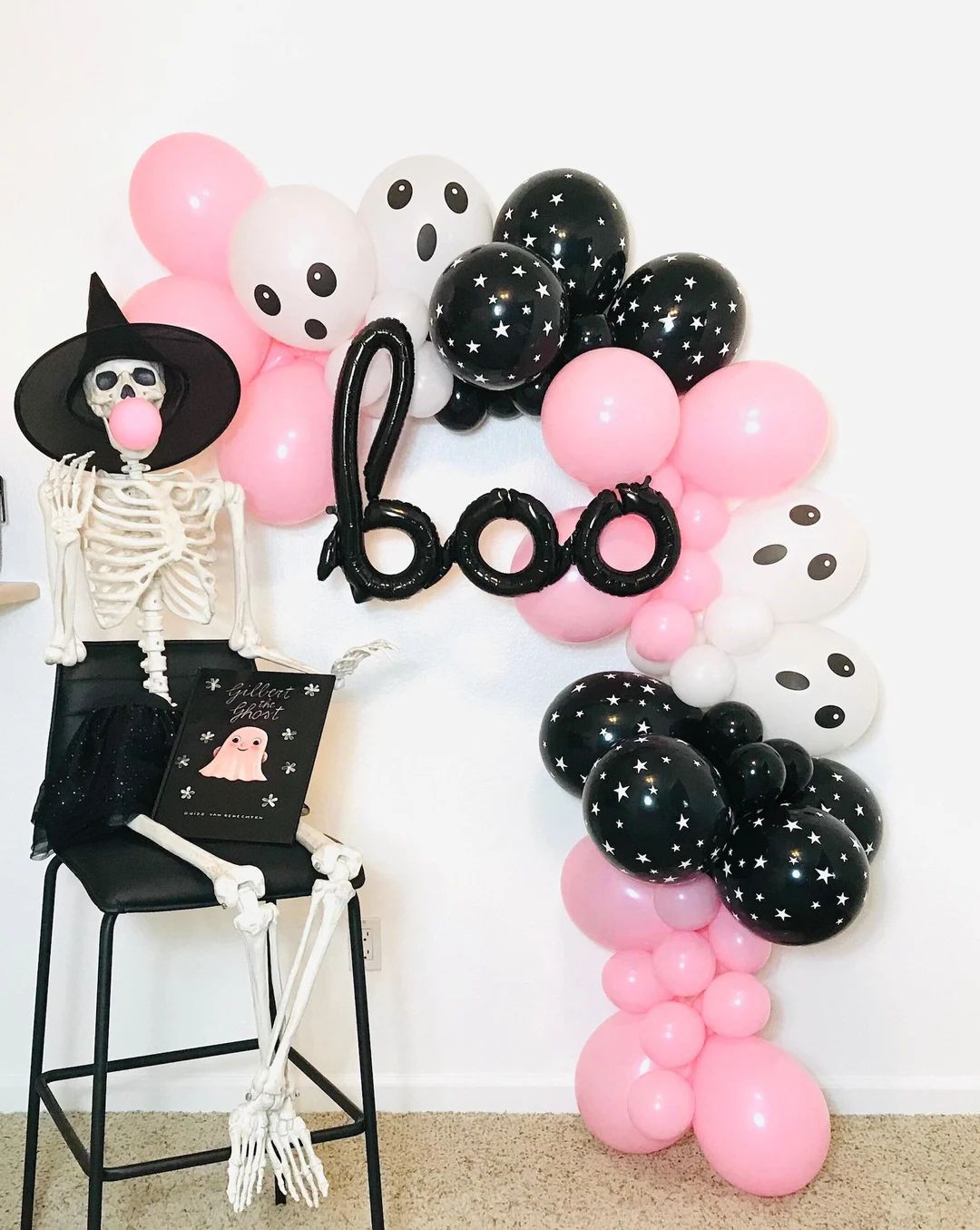 Pink Halloween Balloon Garland, Pink Halloween, Boo Day, Boo, Pastel Halloween, Pink Halloween Ga... | Etsy (US)