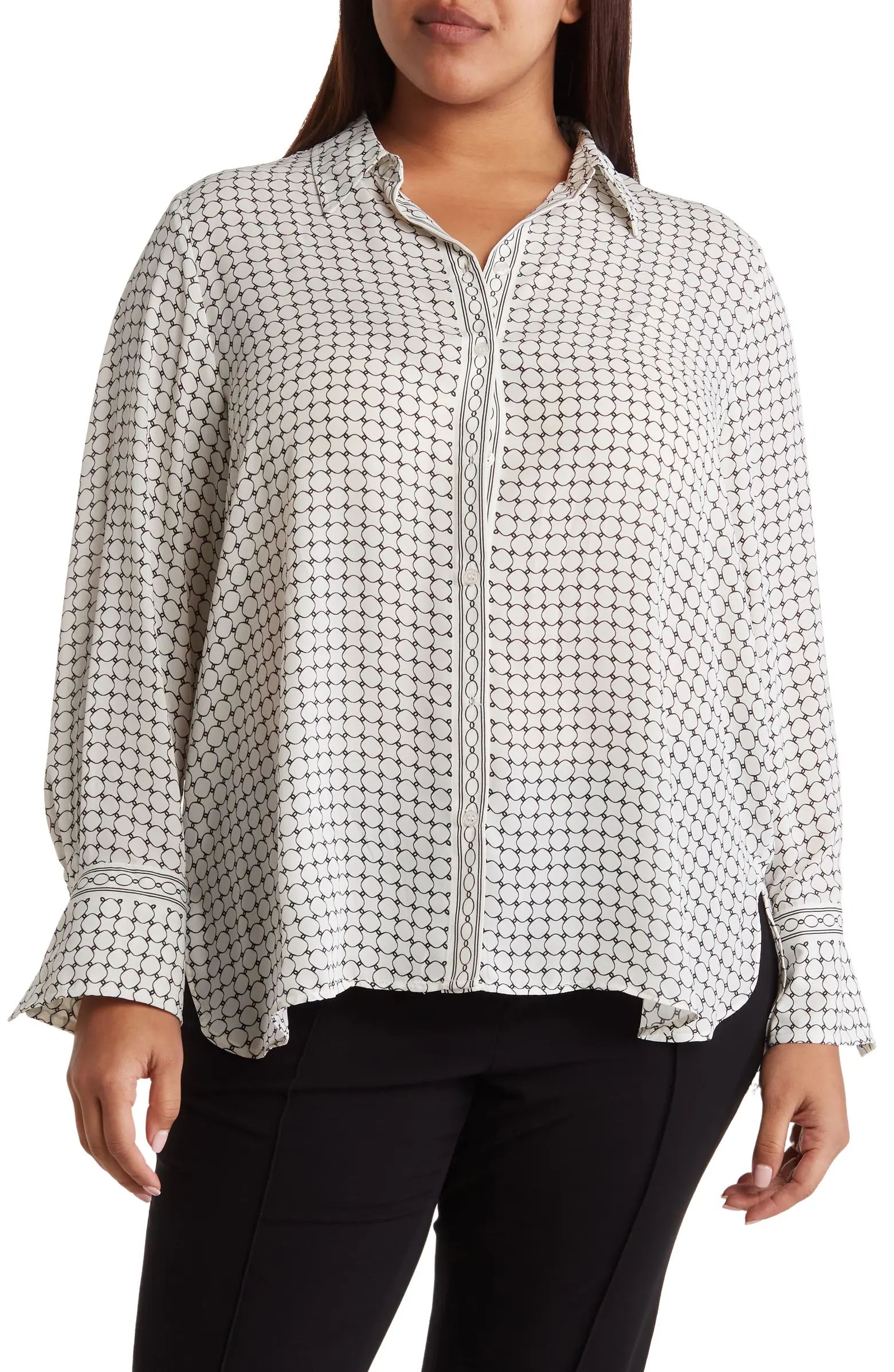 Circle Stripe Long Sleeve Button-Up Shirt | Nordstrom Rack
