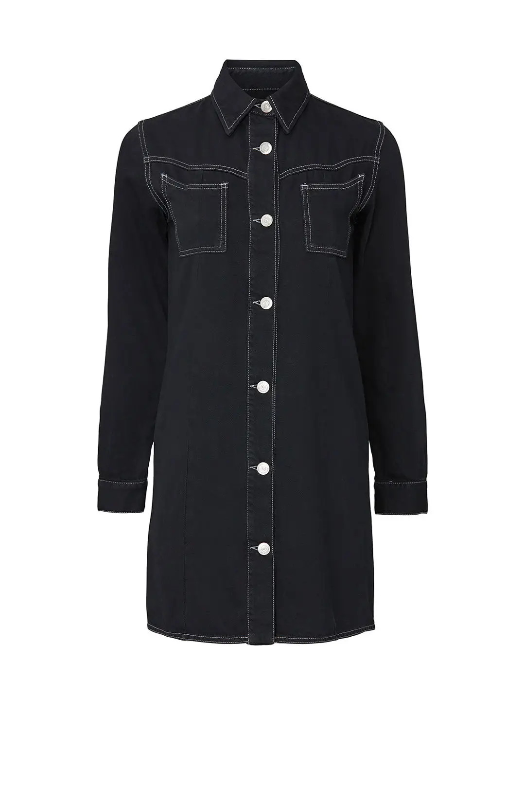 Black Denim Western Shirt Dress | Rent The Runway
