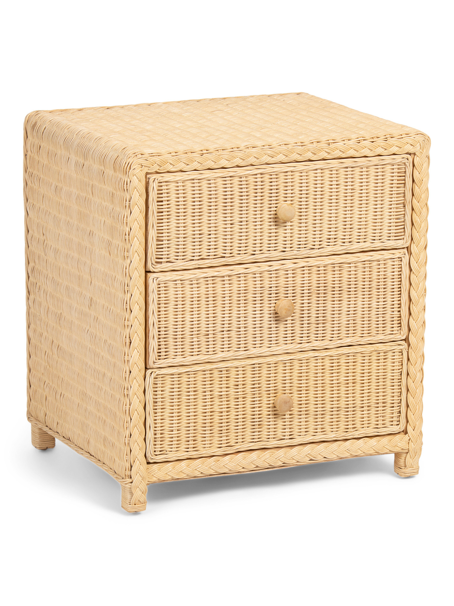 22x18 3 Drawer Rattan Nightstand | Marshalls