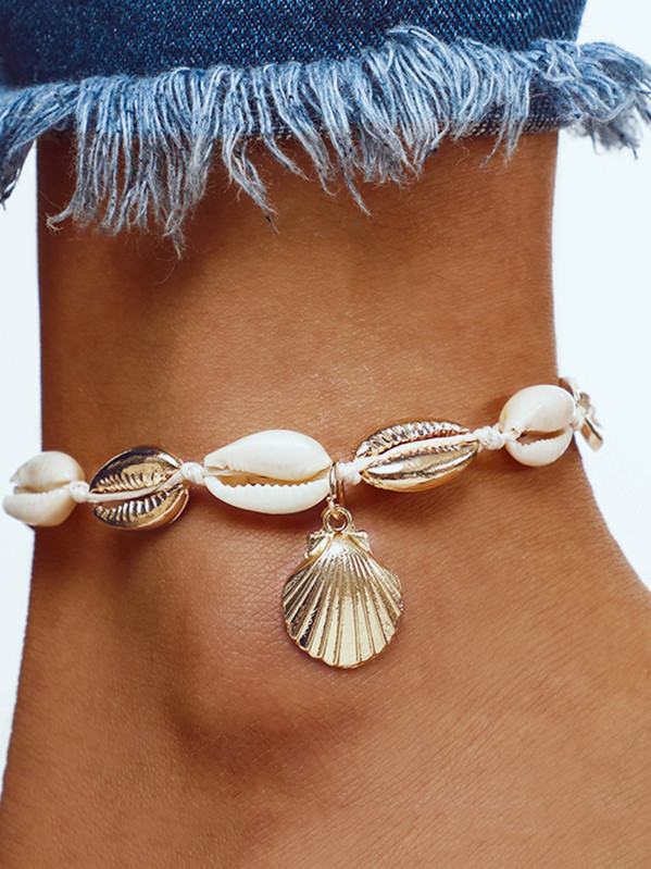 Shell Charm Anklet 1pc | SHEIN