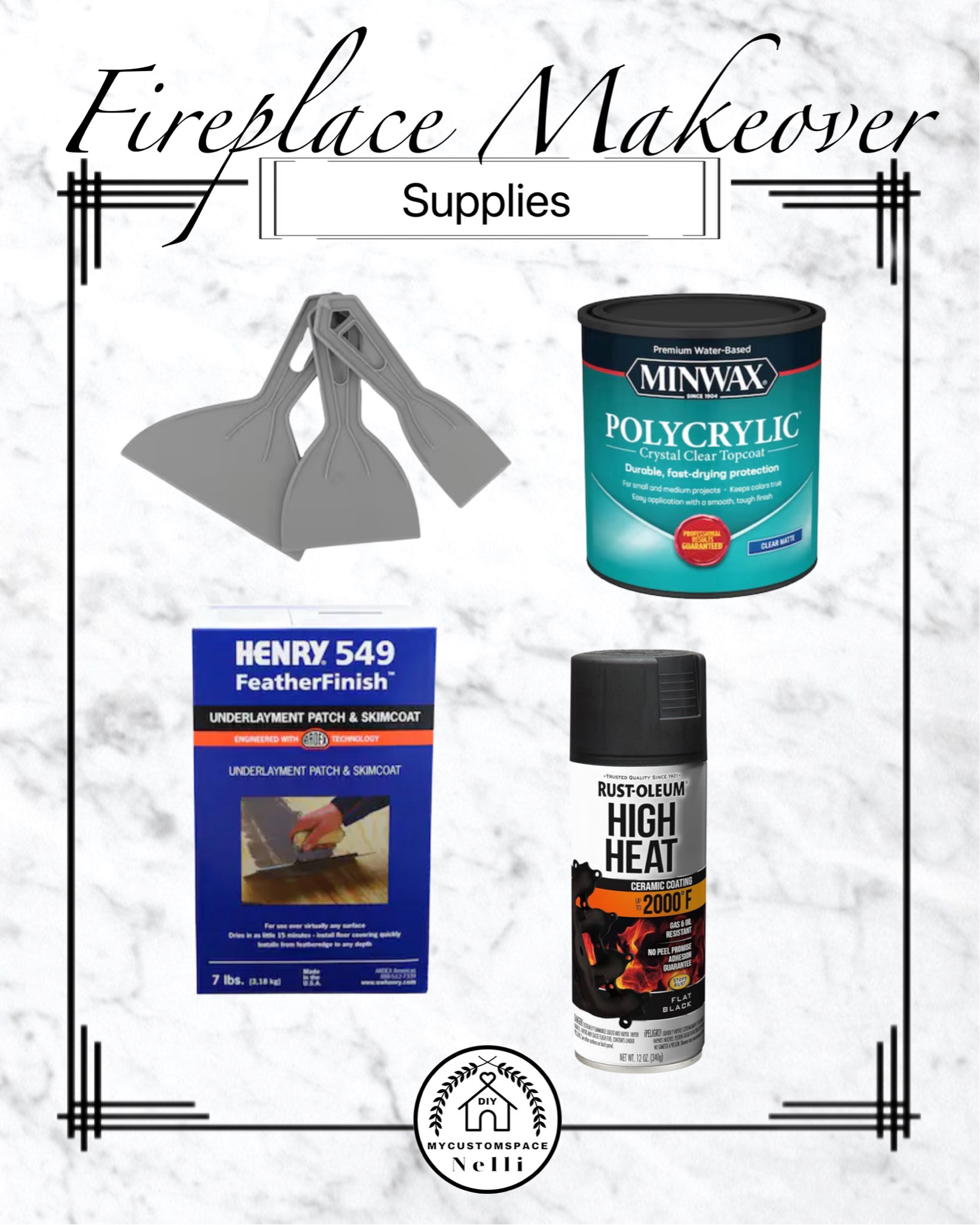 Here are the supplies I used for my faux concrete fireplace makeover! 🏡✨ Watch my video for the full tutorial on how to apply it. 
#DIYFireplace #HomeMakeover #FauxConcrete

#LTKStyleTip #LTKHome #LTKSaleAlert