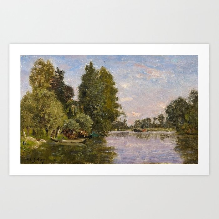 Boating in Lake Art Print | Society6