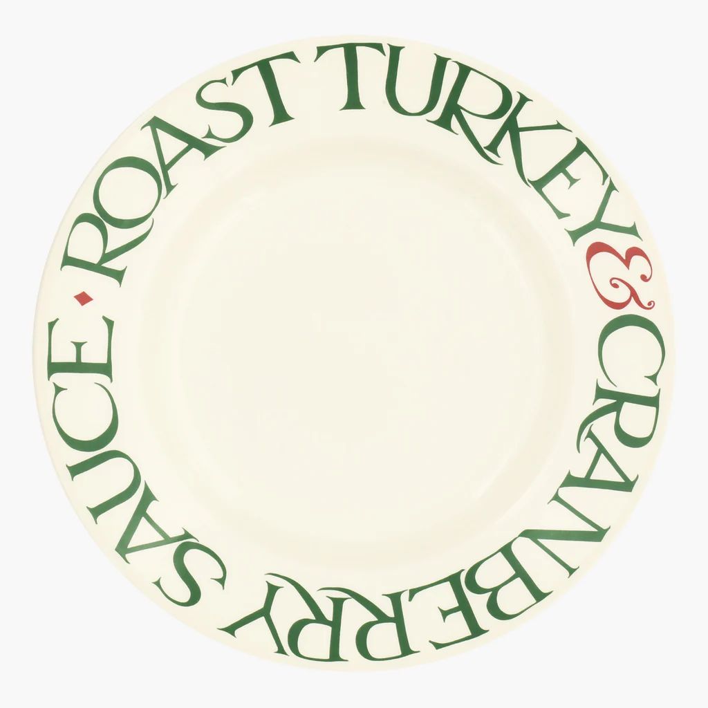 Seconds Christmas Toast & Marmalade Roast Turkey 10 1/2 Inch Plate | Emma Bridgewater (UK)