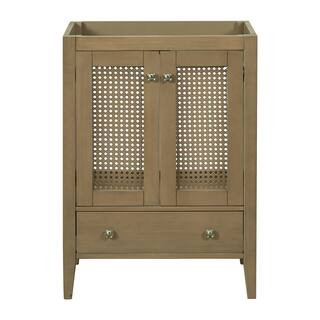 Nestfair 23.6 in. W x 17.9 in. D x 33 in. H Bath Vanity Cabinet without Top in Natural RBC0009D -... | The Home Depot