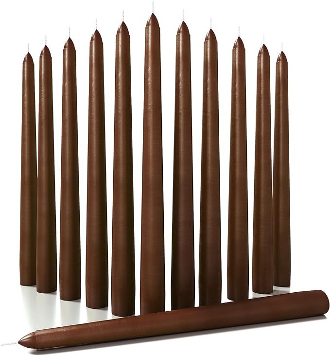 CANDWAX 10 inch Taper Candles Set of 12 - Dripless Tapered Candles and Unscented Candlesticks - P... | Amazon (US)