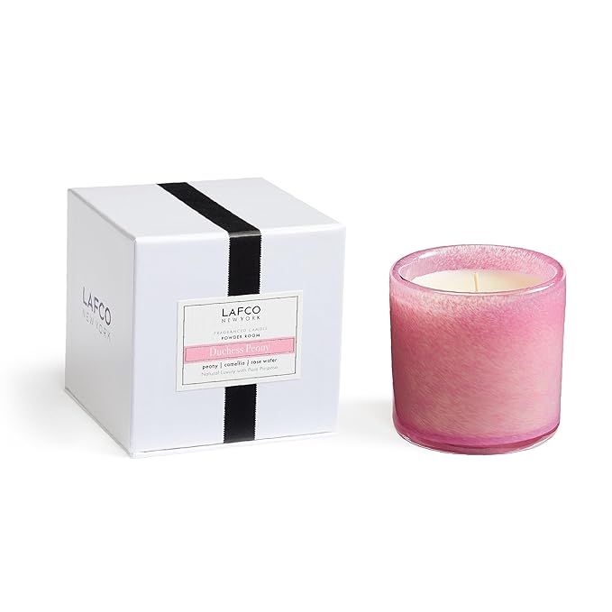 LAFCO New York Classic Candle, Duchess Peony - 6.5 oz - 50-Hour Burn Time - Reusable, Hand Blown ... | Amazon (US)