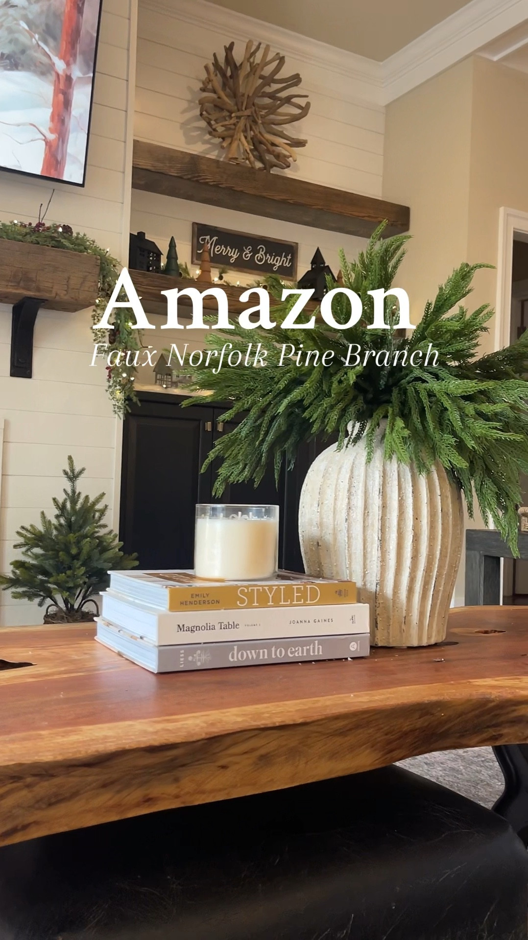 Amazon Faux Norfolk Pine Branch #christmasdecor #greenery

#LTKHome