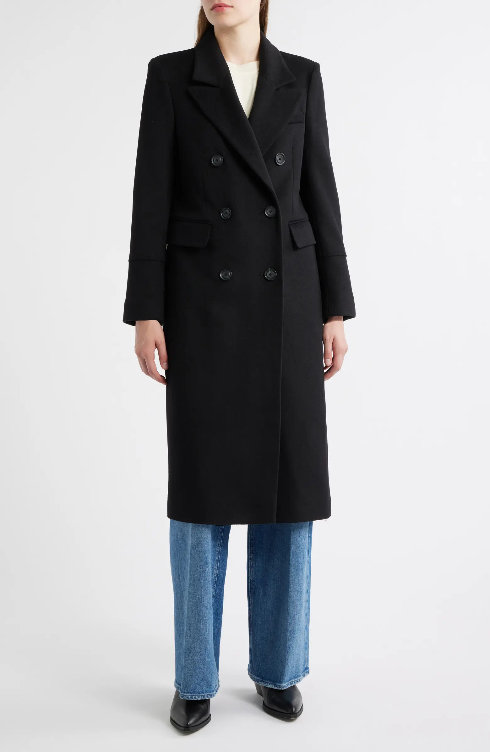 Sam Edelman Doubled Breasted Wool Blend Military Coat | Nordstrom | Nordstrom