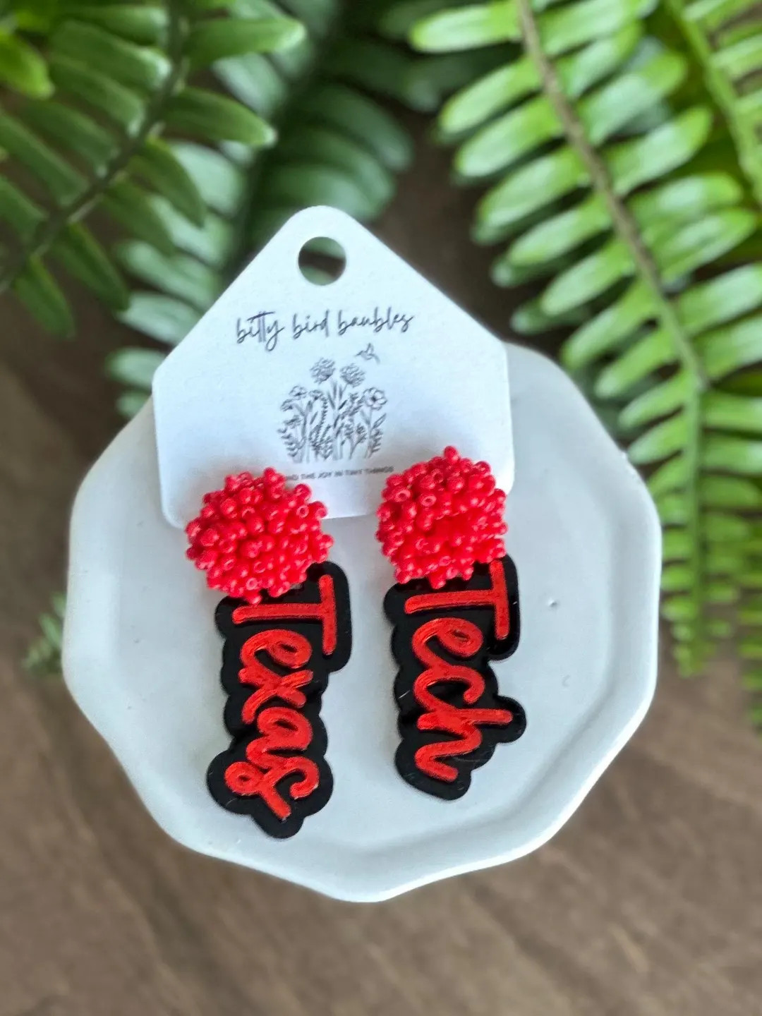 Texas Tech Earrings: Red Raiders Game Day Spirit Wear - Etsy | Etsy (US)