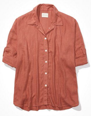 AE Oversized Beach Shirt | American Eagle Outfitters (US & CA)