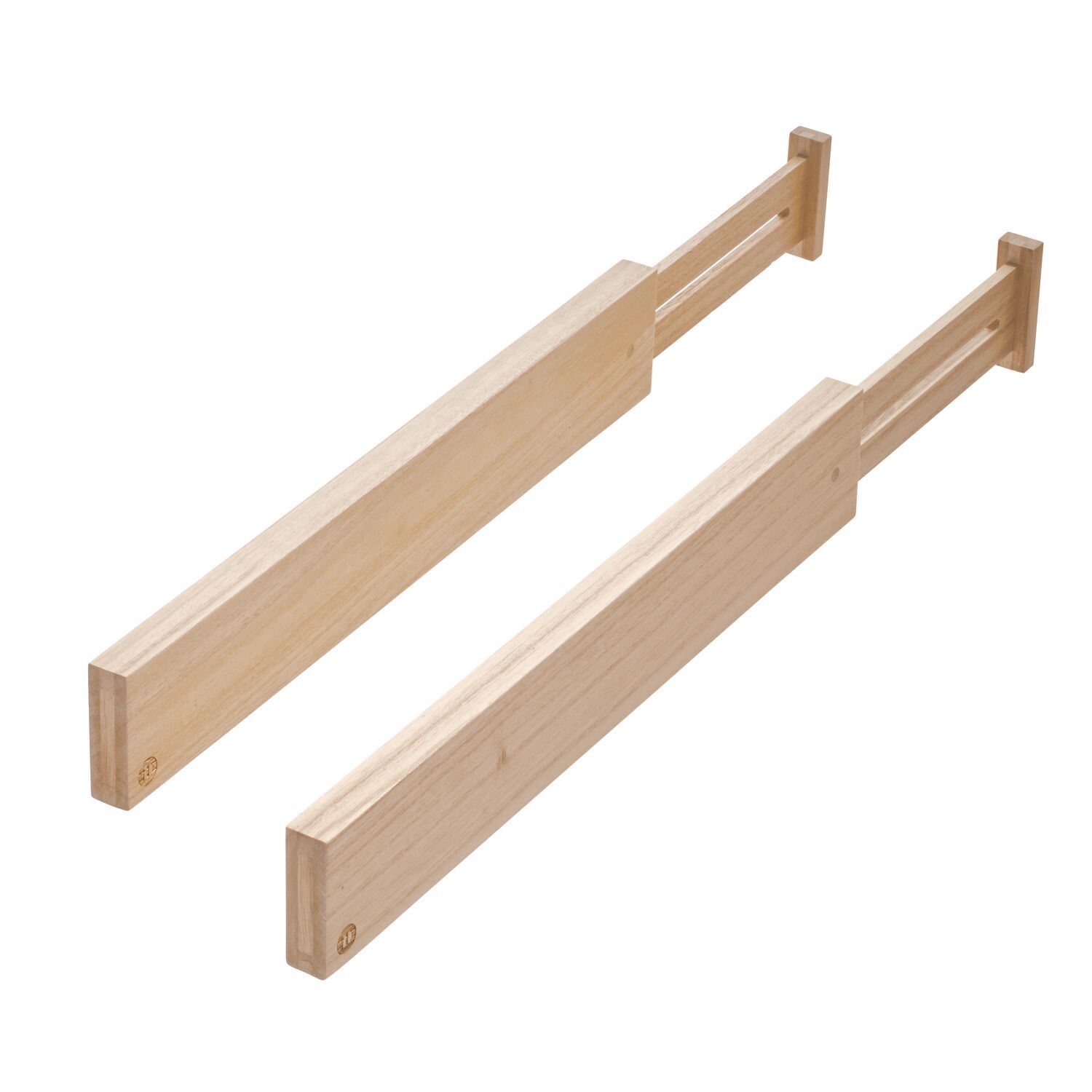 iDesign EcoWood Natural Paulownia Wood Expandable Drawer Divider Inserts (Set of 2) | Walmart (US)