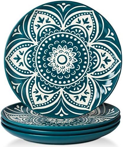 ZONESUM Dinner Plates - 10.4 Inches Dessert Plates, Ceramic Serving Plates Serving Dishes for App... | Amazon (US)