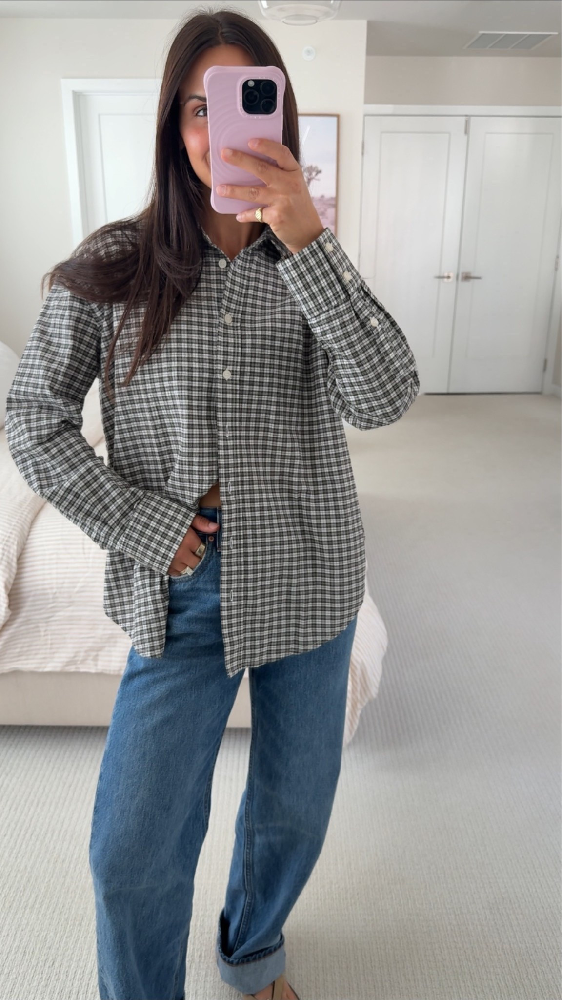 fav button up and denim! wearing size XS in top & 25 in bottoms!

#LTKootd #LTKSeasonal #LTKgrwm