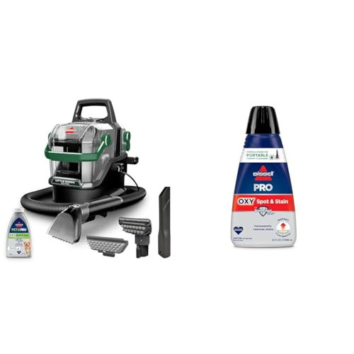 BISSELL® Little Green® Pet Pro Portable Carpet and Upholstery Deep Cleaner, Car/Auto Detailer + Bissell Professional Spot and Stain + Oxy Portable Machine Formula, 32 oz. | Amazon (US)