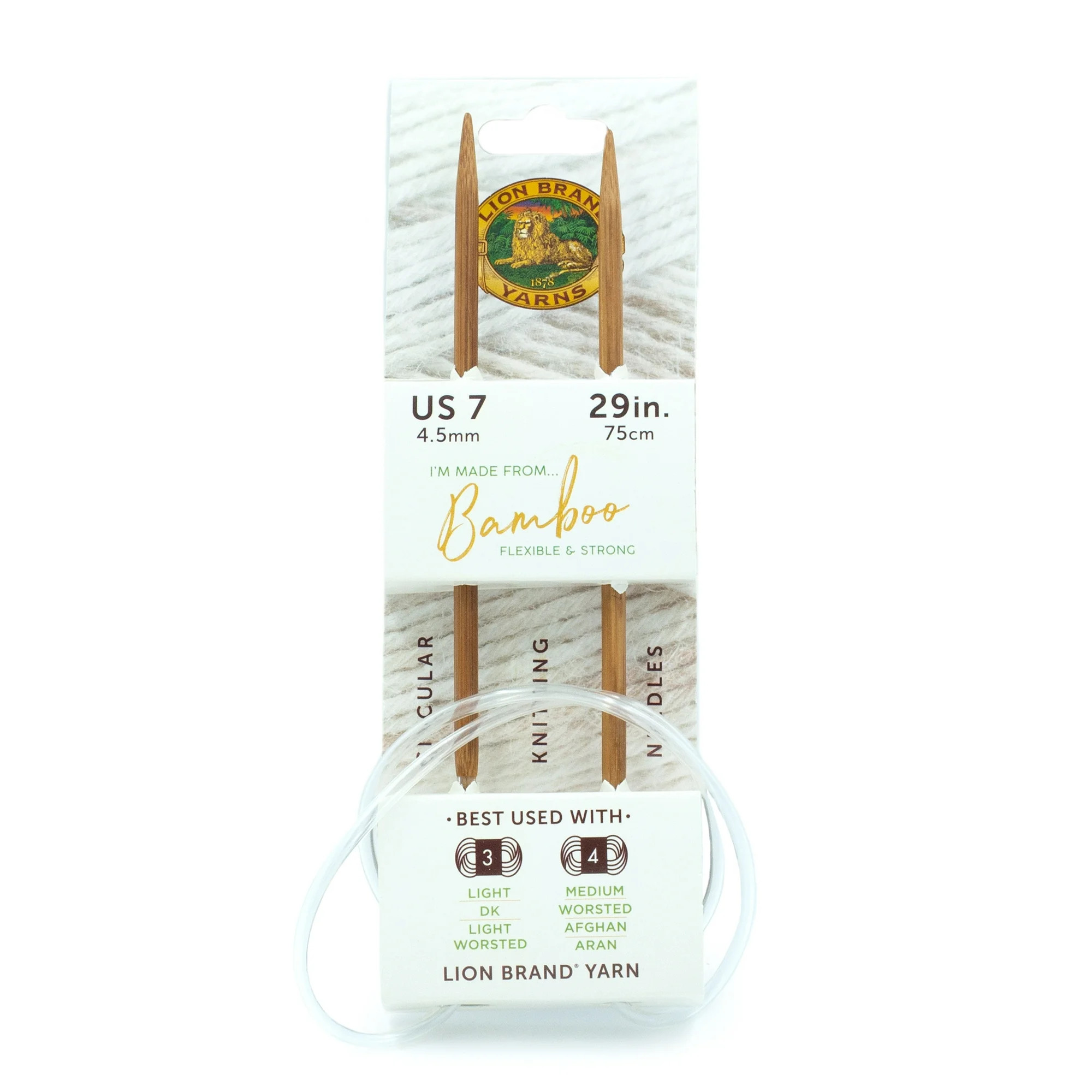 Lion Brand Yarn Bamboo Circular Knitting Needle 29" Size 7 1 Set | Walmart (US)