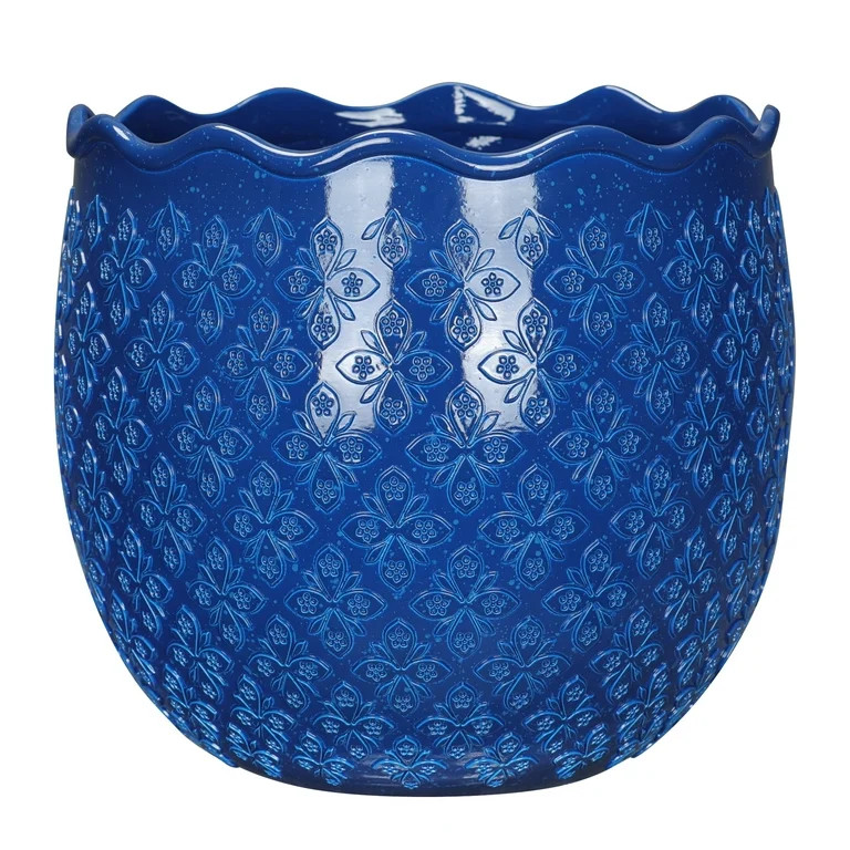 The Pioneer Woman Blue Recycled Resin Planter,12in x 12in x 11in | Walmart (US)