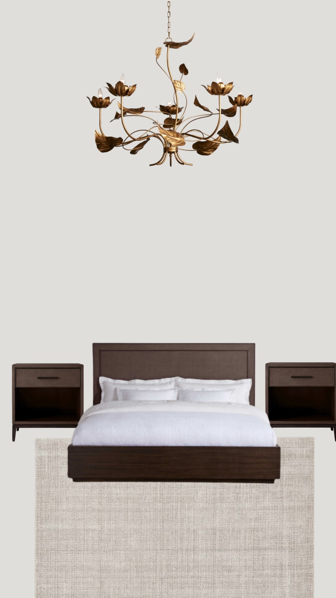 Our current bedroom set up! Chandelier. Modern home. Bedroom set. Bedroom rug. Gray rug. Unique home decor. Vintage home decor. 

#LTKFamily #LTKHome