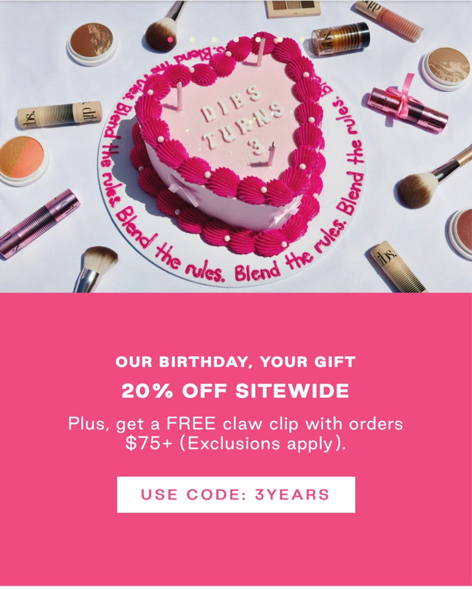 Dibs Beauty // Birthday Sale // 20% Off Sitewide // Contour Stick // Blush Stick // Desert Island Duo // GlowTour Duo // Dibs Beauty Brush // Free Claw Clip

#LTKSaleAlert #LTKStyleTip #LTKBeauty