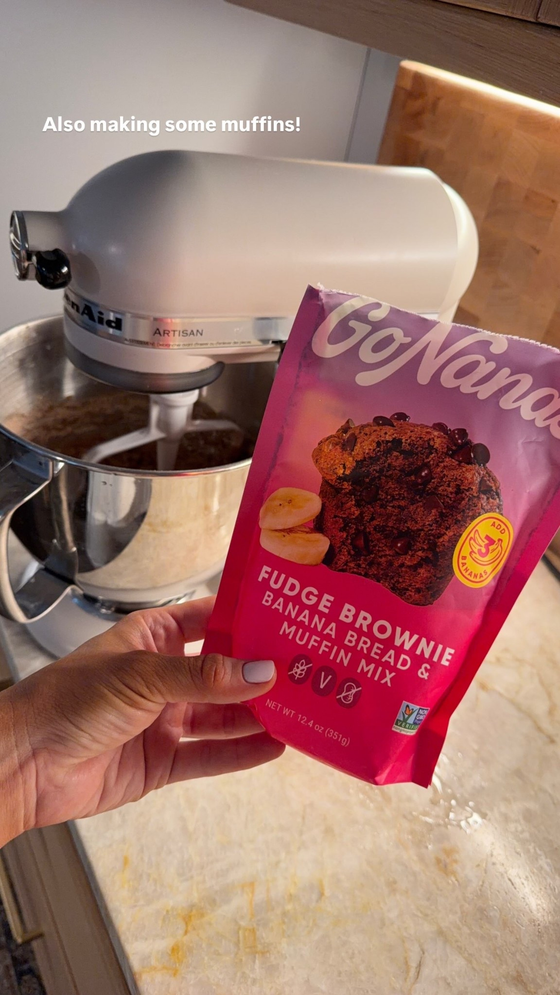 @go_nanas  Also making some muffins! The muffin mix I’m using is on sale right now! @Target
