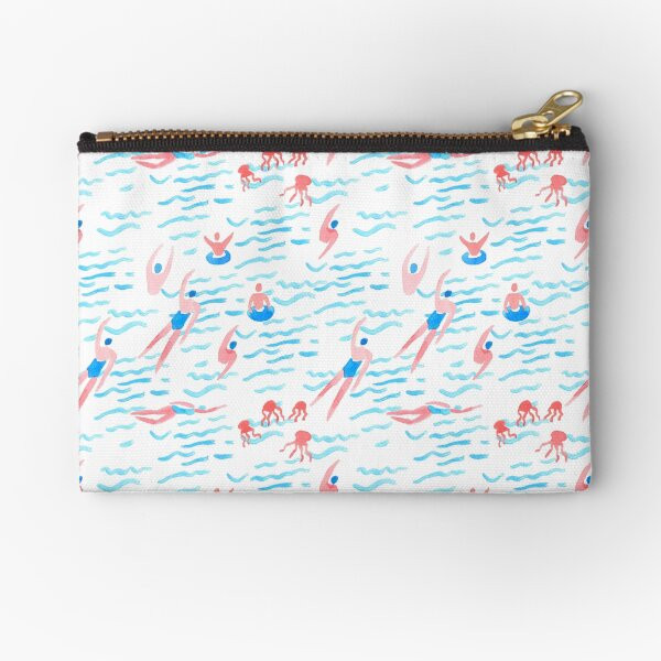 "swimmers in the sea pattern" Zipper Pouch for Sale by anyuka | Redbubble (US)