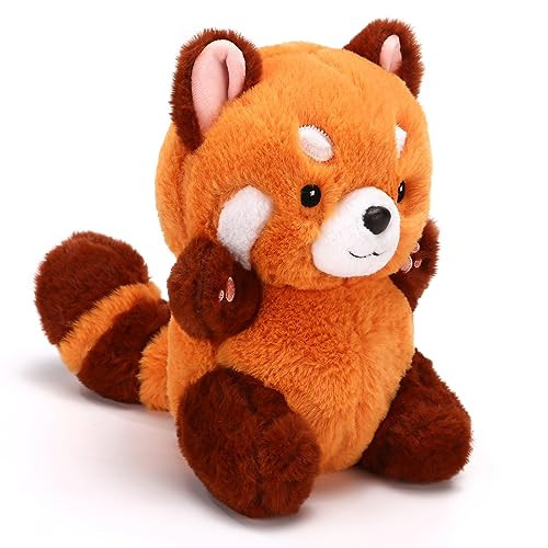 Riuhot Cute Red Panda Plush Toy - Stuffed Animal Gift for Girlfriend, Kids Birthday - 9" Red Panda plushies | Amazon (US)
