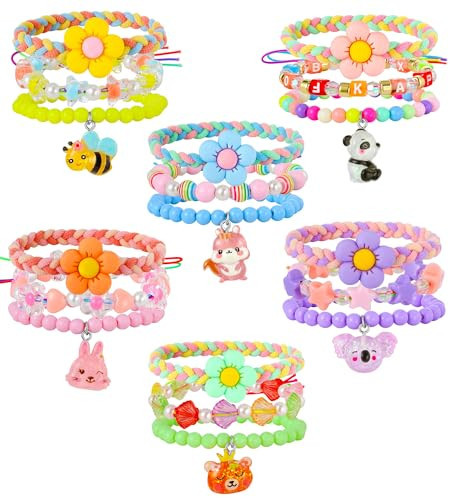 PinkSheep Easter Basket Essentials:Easter Basket Stuffers With Bracelets for Kids Girls, Colorful Pre Plastic Eggs for Kids, Easter Gifts | Amazon (US)