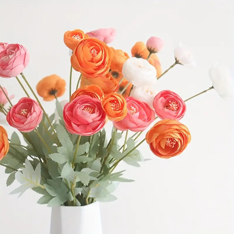 1pc 4 Head Lotus Simulation Flower Tea Rose Artificial Flower Photography Props Wedding Backgroun... | Temu Affiliate Program
