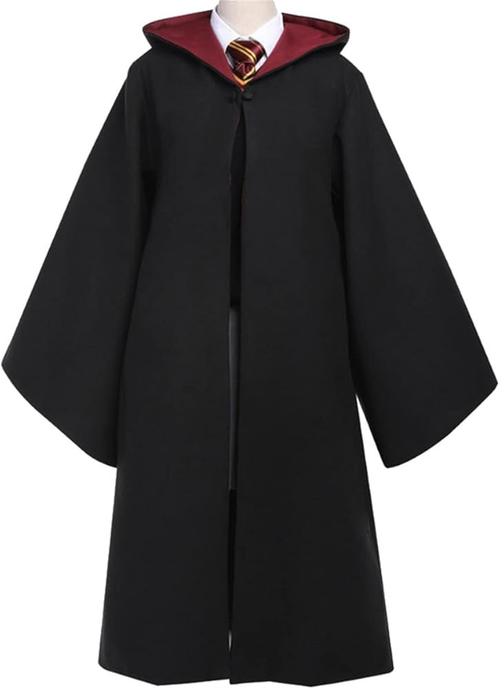 Magician Robe for Hermione Harry Cosplay, Wizard Cloak Costume Halloween Christmas Movie Role Play C | Amazon (US)