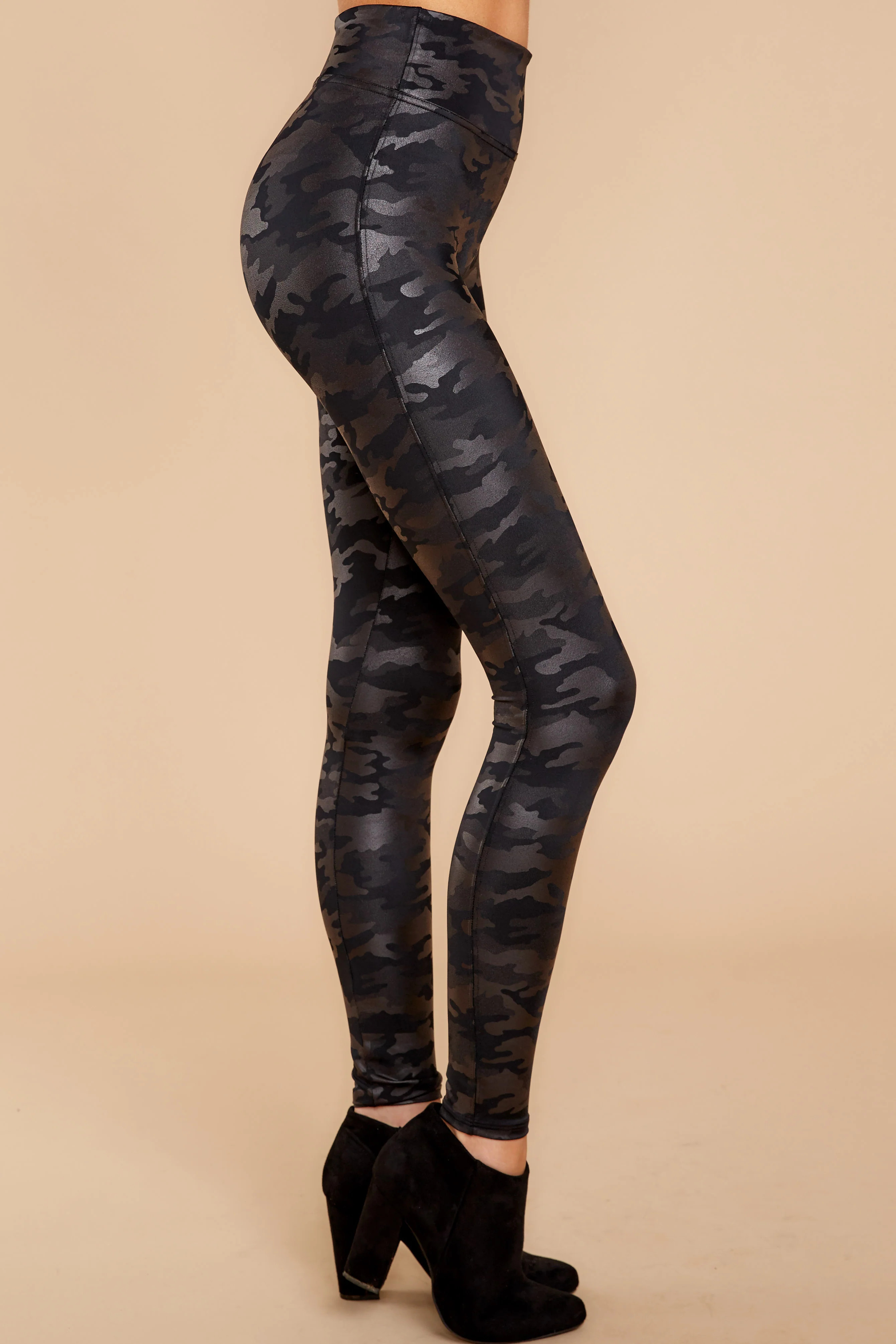 Faux Leather Camo Leggings | Red Dress 
