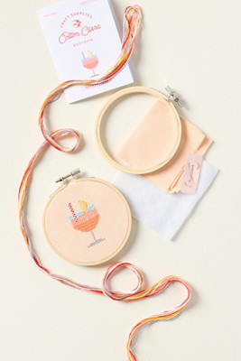 Cotton Clara Cross Stitch Kit | Anthropologie (US)