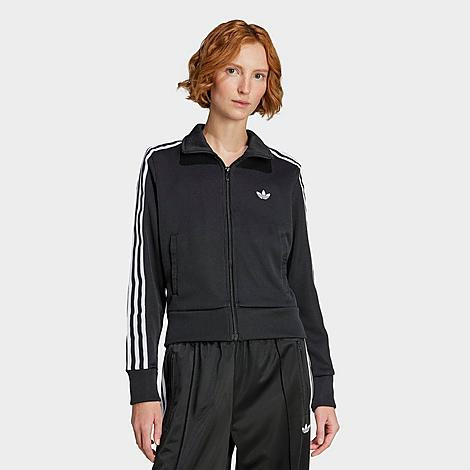 adidas Women's Originals adicolor Classic Firebird Track Top Jacket in Black/White Size: Small | Finish Line (US)