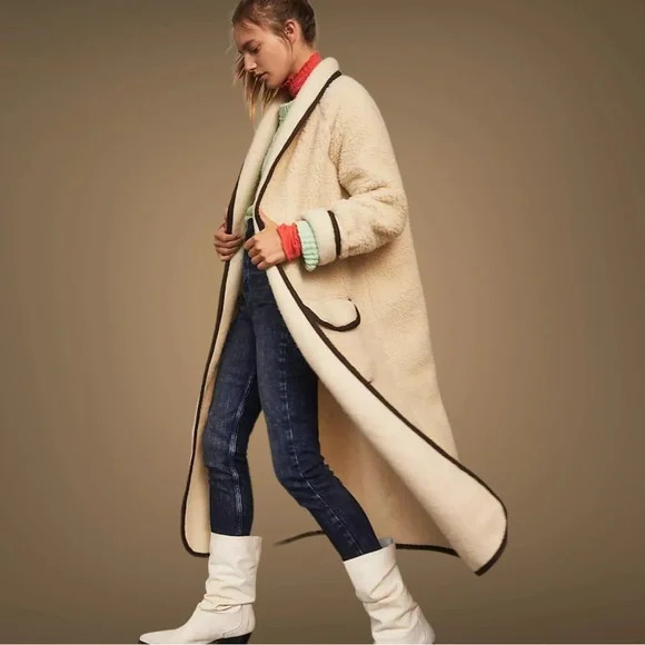 Free People Irresistible Teddy Cardi Maxi Patch Pockets Oversized Ivory  M | Poshmark