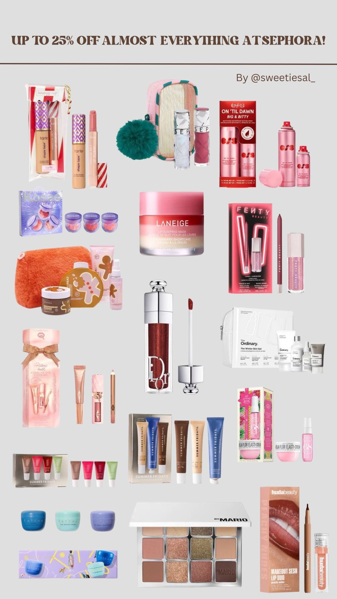 PUBLIC SERVICE ANNOUNCEMENT! 

It’s the Sephora sale from 31st October to 3rd November, online and instore with 25% almost everything! If you have GOLD MySephora Status you can shop the sale early from 30th October. Get those shopping lists at the ready!!! 

Whether it’s top ups, Christmas gifts or something you have always wanted to try, this sale is TOO good to miss out on! 

• Sephora • Sephora Sale • Christmas Shopping • Gifts • Beauty • Makeup • Fragrance • Bodycare • Haircare • Fenty Beauty • Rare Beauty • Sol de Janeiro • Summer Fridays • Laneige • Tarte • 

#LTKsale #LTKbeauty #LTKgiftguide