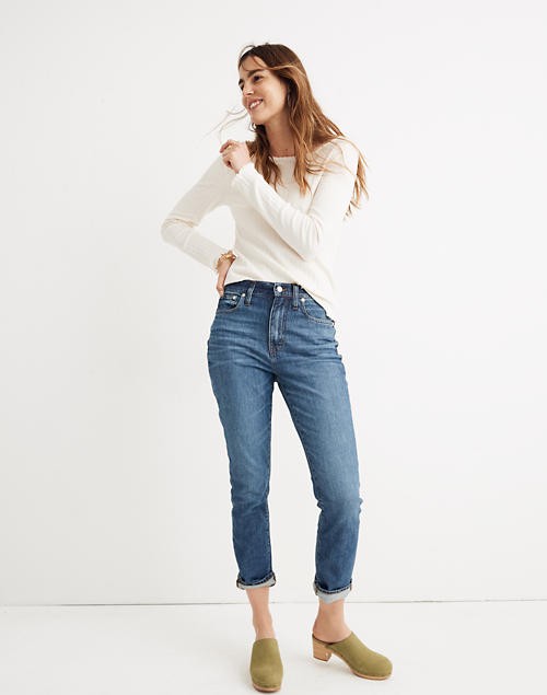 The Petite High-Rise Slim Boyjean in Evangeline Wash | Madewell