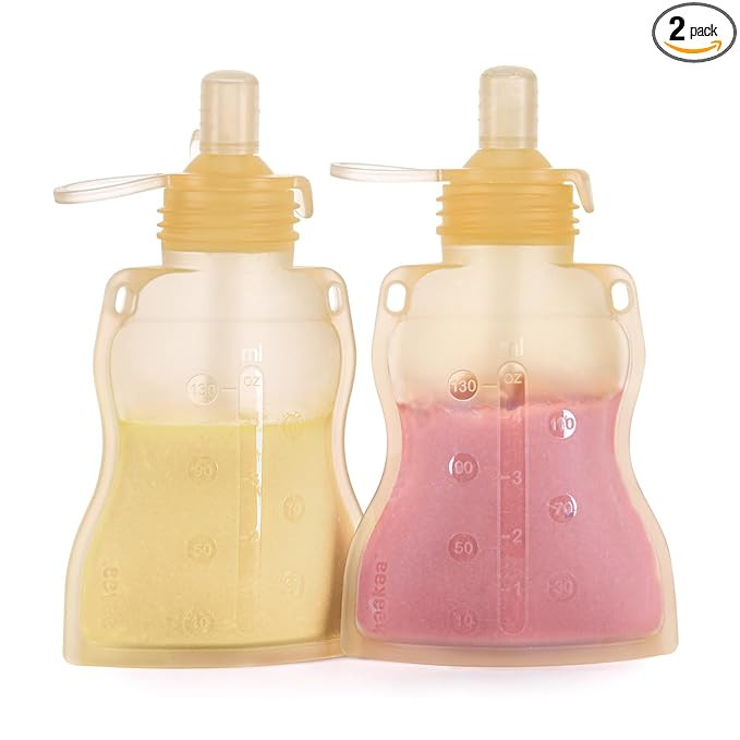 haakaa Pouch Reusable Baby Food Pouch, Reusable Pouches for Toddlers Kids Squeezable Pouch, Washa... | Amazon (US)