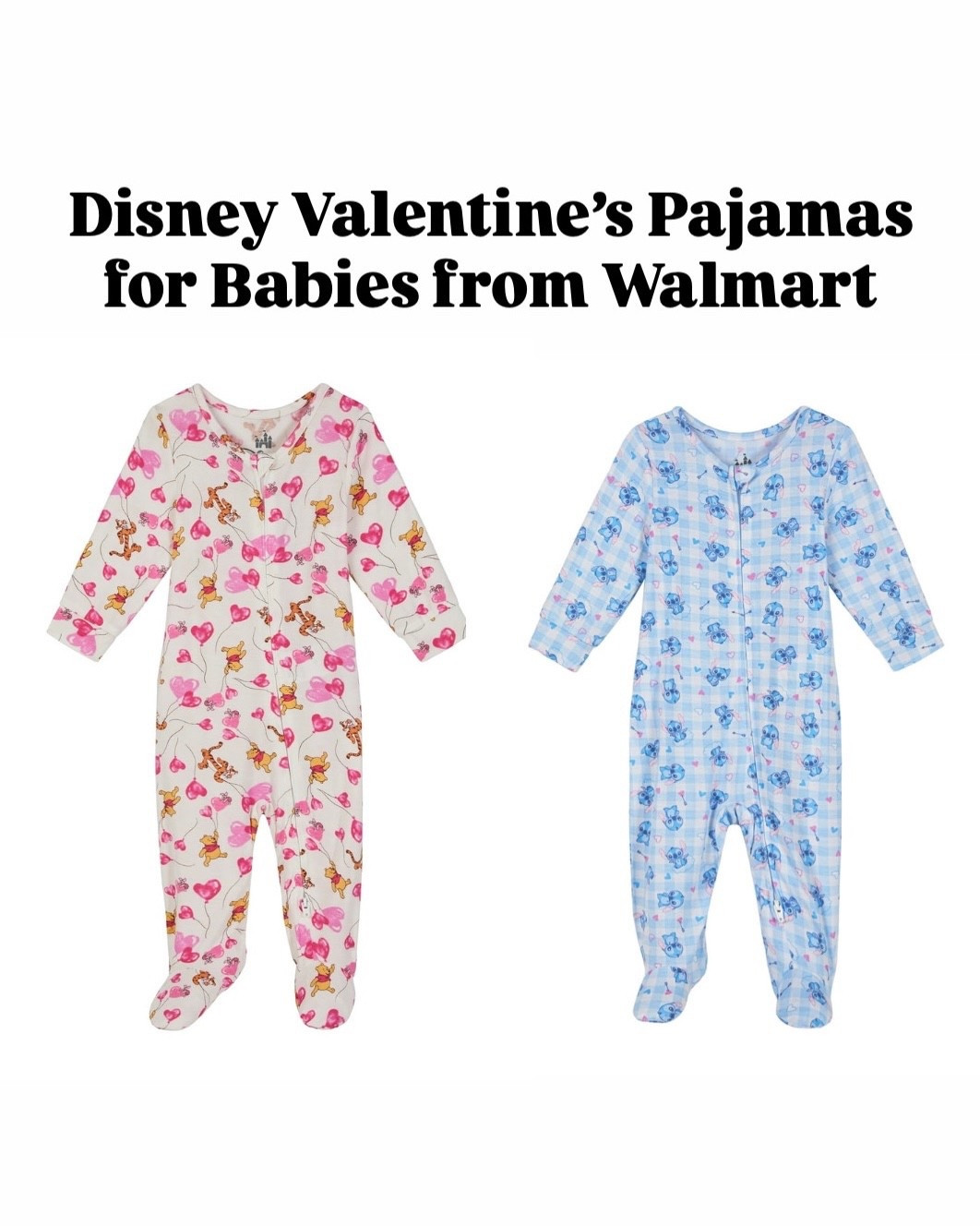 Disney Valentine’s Day pajamas for babies from Walmart with Winnie and Pooh and Stitch!

#LTKmomlife #LTKSeasonal #LTKBaby