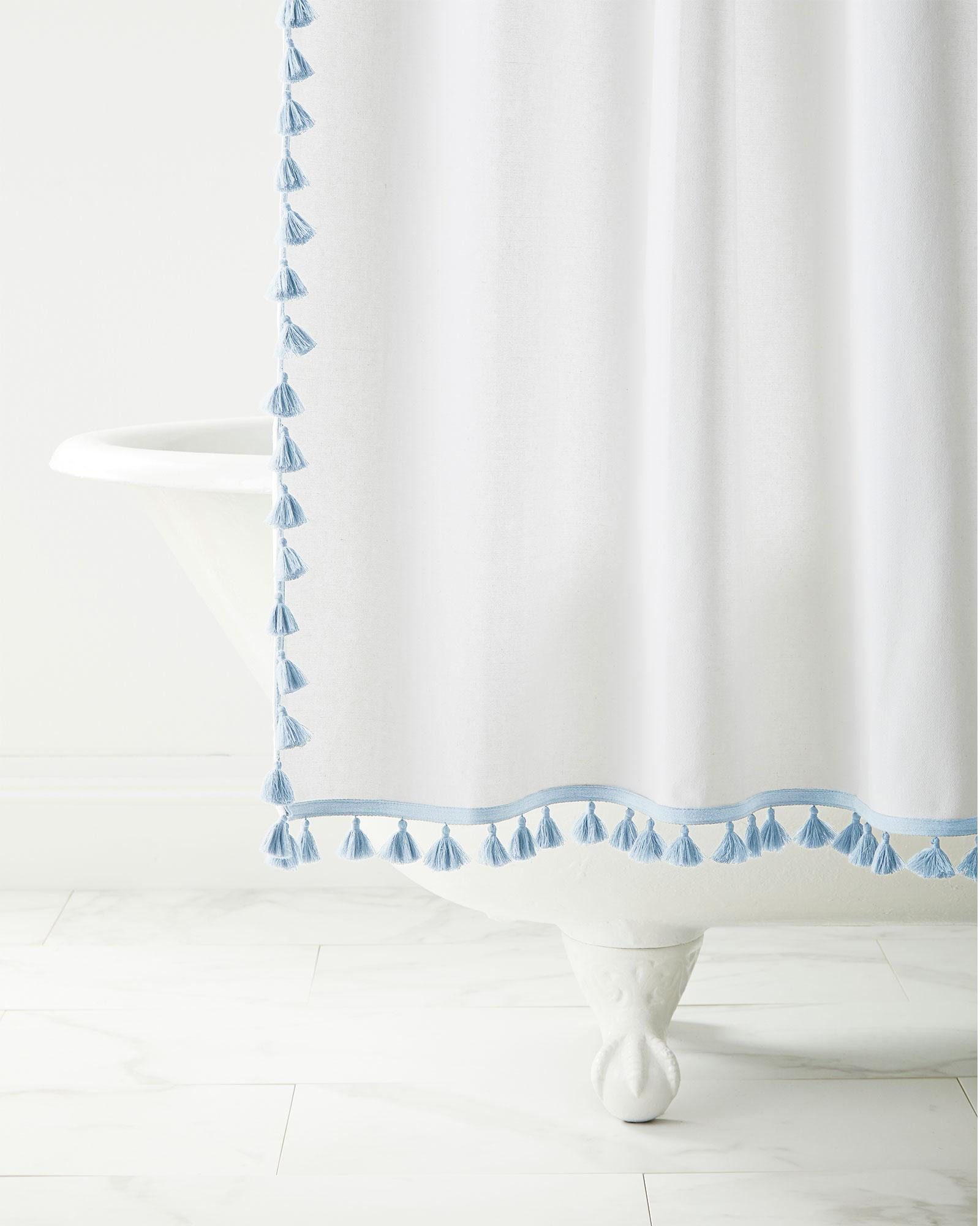 French Tassel Shower Curtain | Serena and Lily