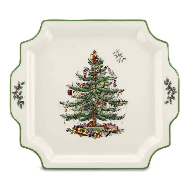 Spode Christmas Tree Serve Handled Platter | Wayfair North America