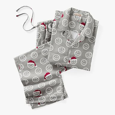 Smiley Santa Loose Fit Pajama Set | Pottery Barn Teen | Pottery Barn Teen