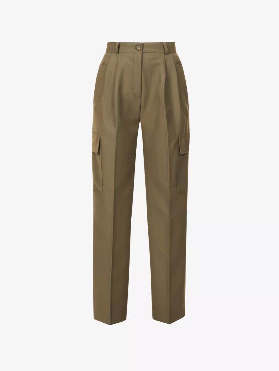 Maesa straight-leg high-rise stretch-woven trousers | Selfridges