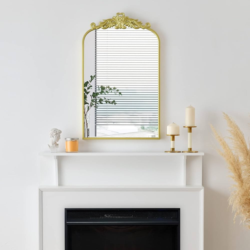 Hafomcel Arendahl Traditional Arch Mirror,Vintage Decorative Wall Mirror,31 x 19,Gold,Antique Arc... | Amazon (US)